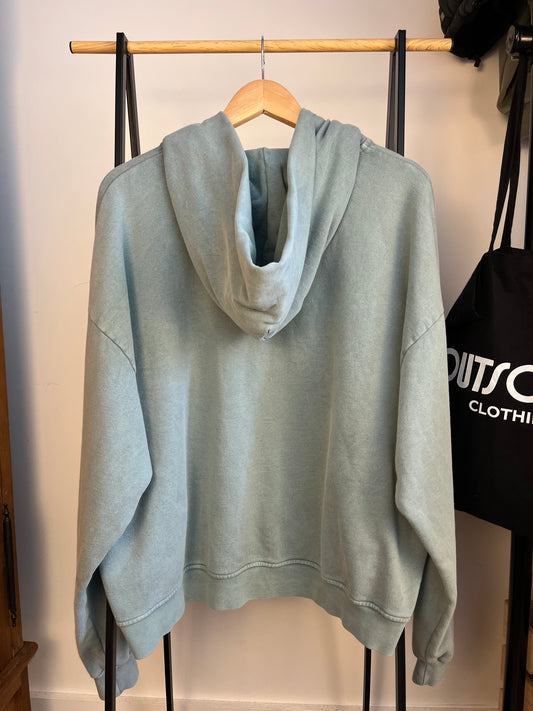 Sweats Collective Washed Green/Blue Zip Up Hoodie - Medium