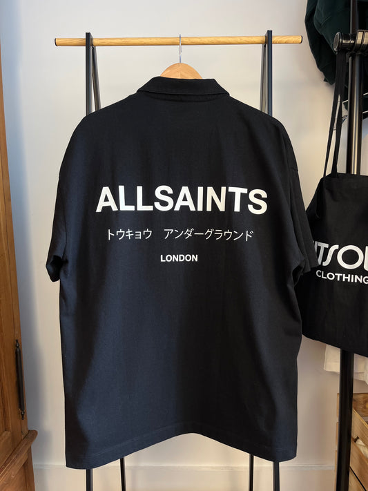 All Saints Black Polo - Medium