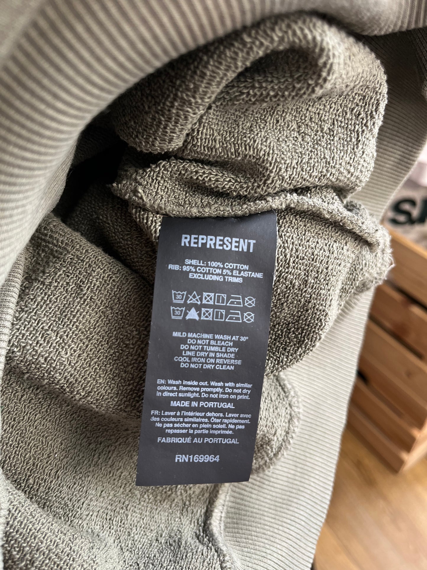 Represent Olive Hoodie - Medium