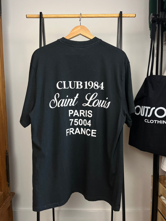 Club 1984 Washed Black T-Shirt - Medium