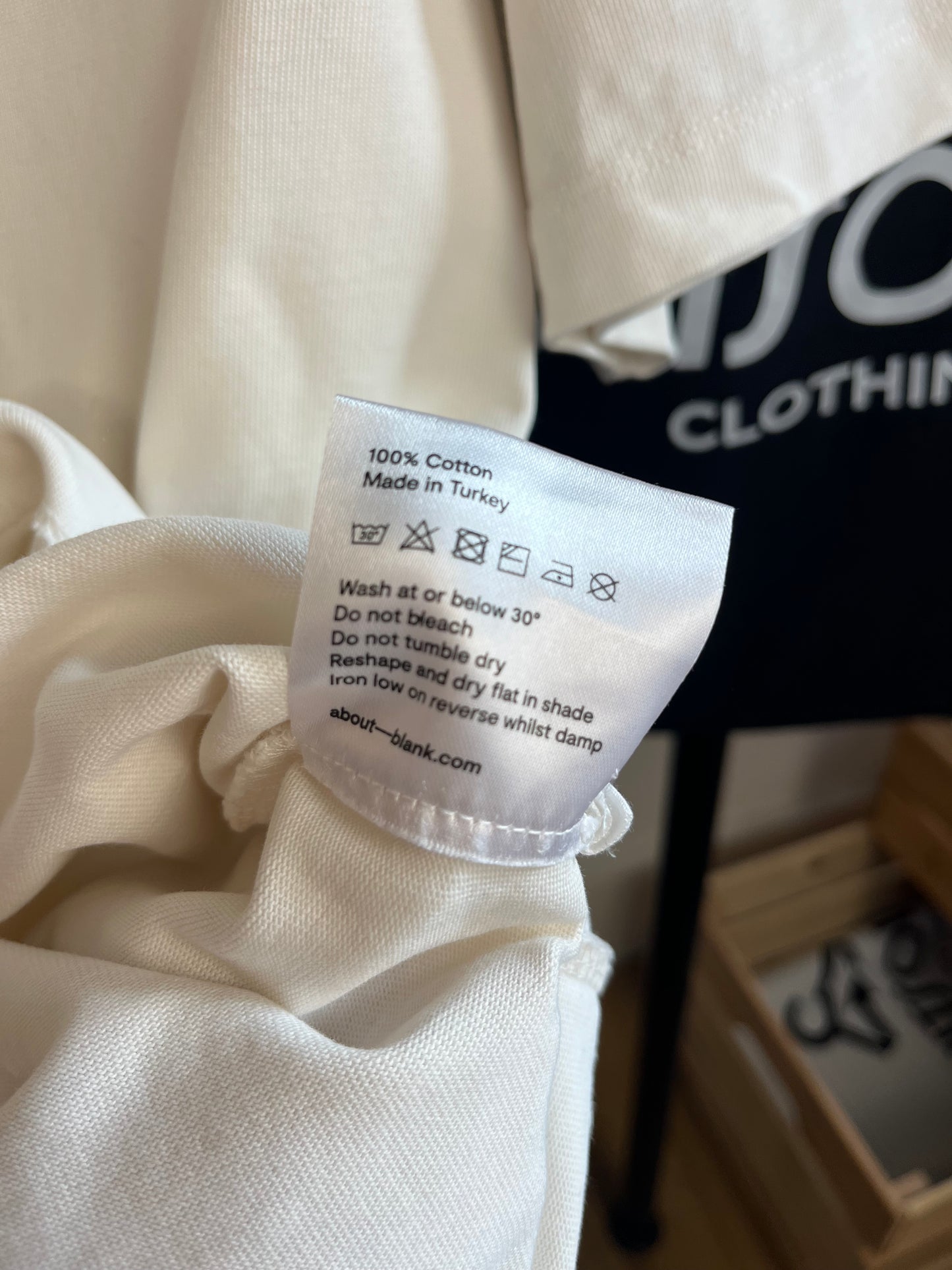 About:Blank Cream T-Shirt - Medium