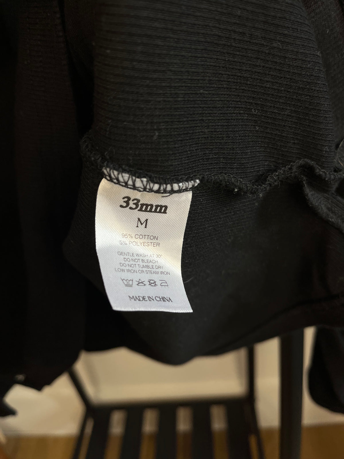 33mm Black Polo - Medium