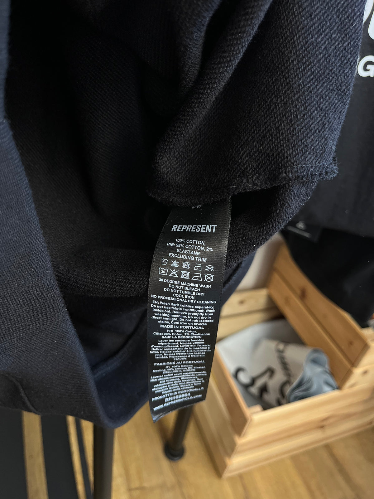 Represent Black Initial Hoodie - Large