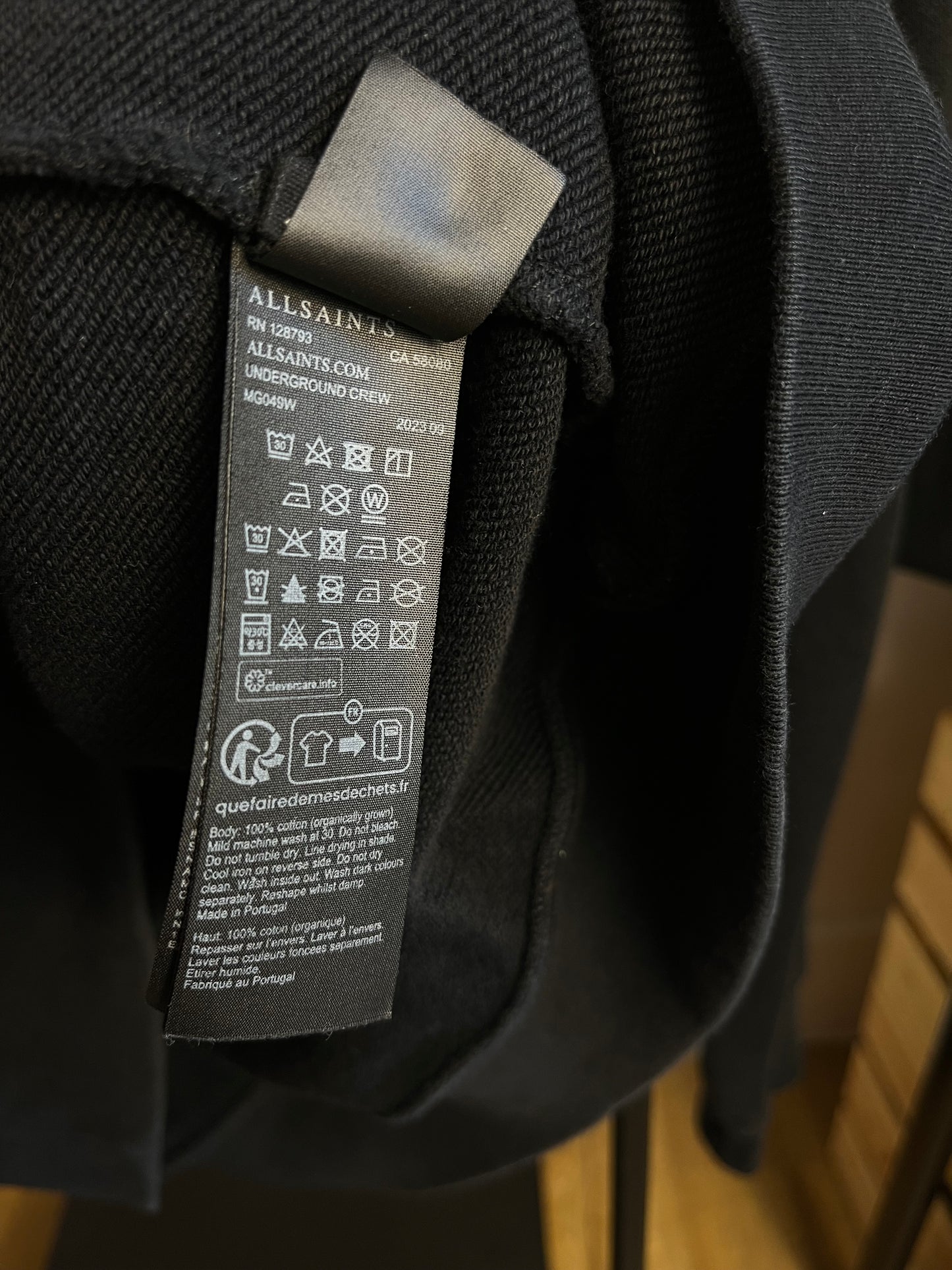 All Saints Black Sweatshirt - Medium