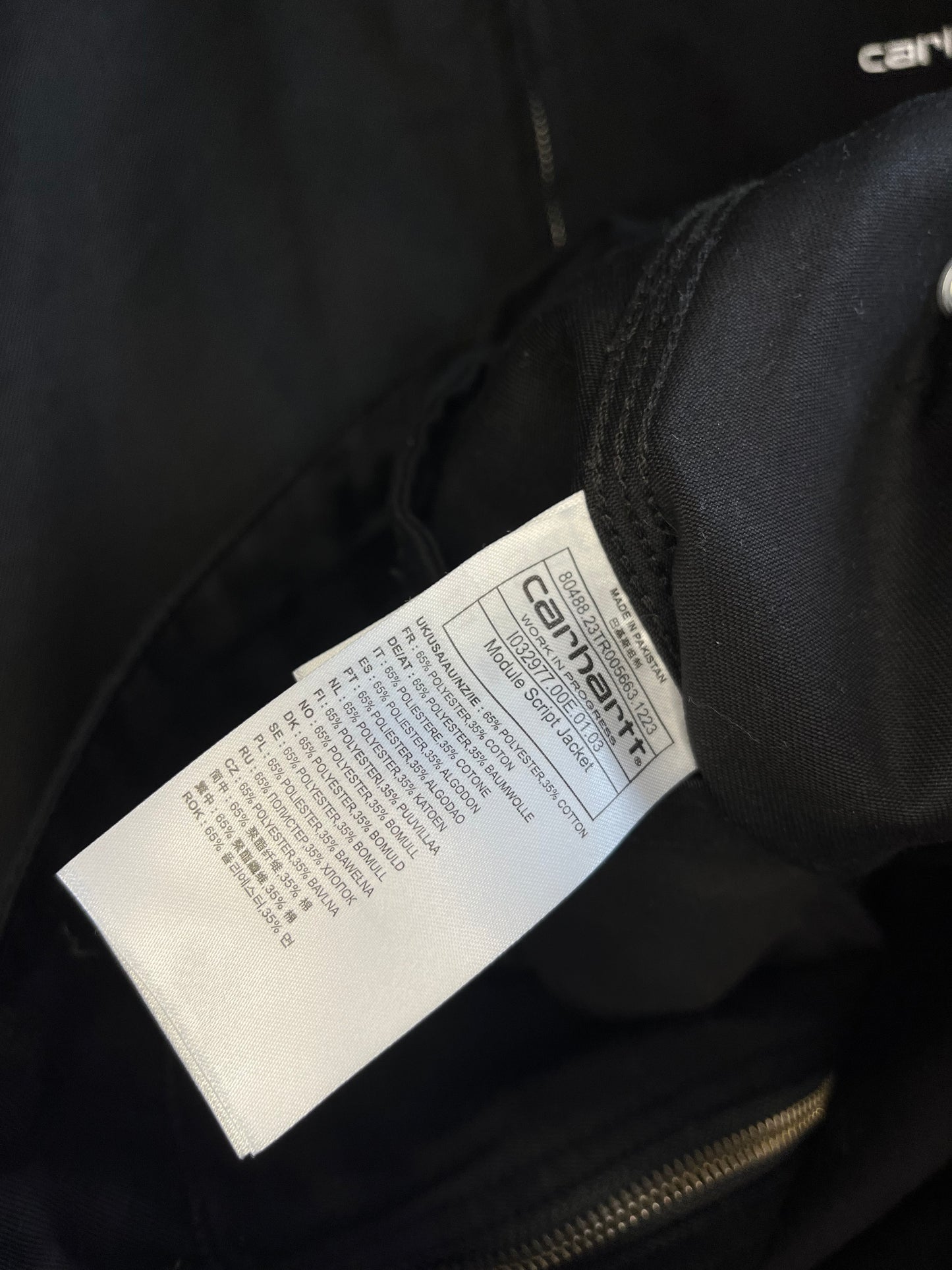 Carhartt Black Jacket - Medium