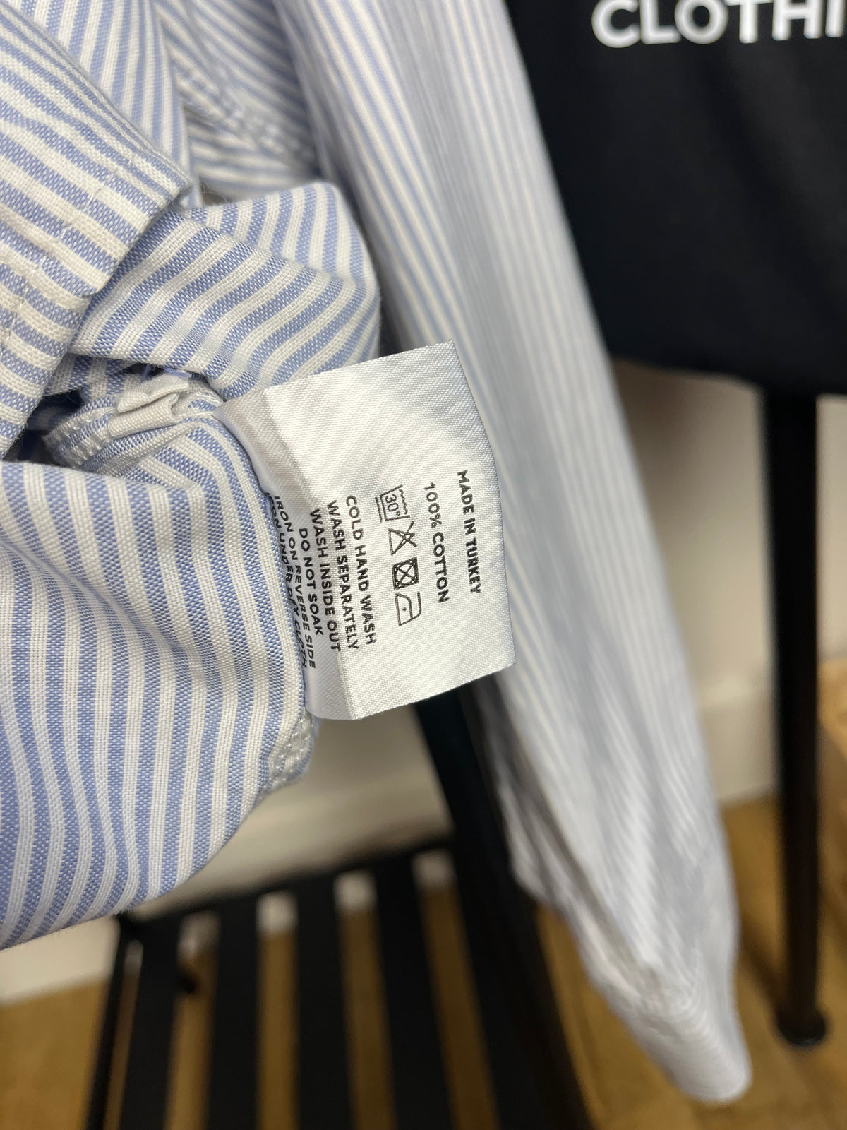 About:Blank Blue Striped Shirt - XXL