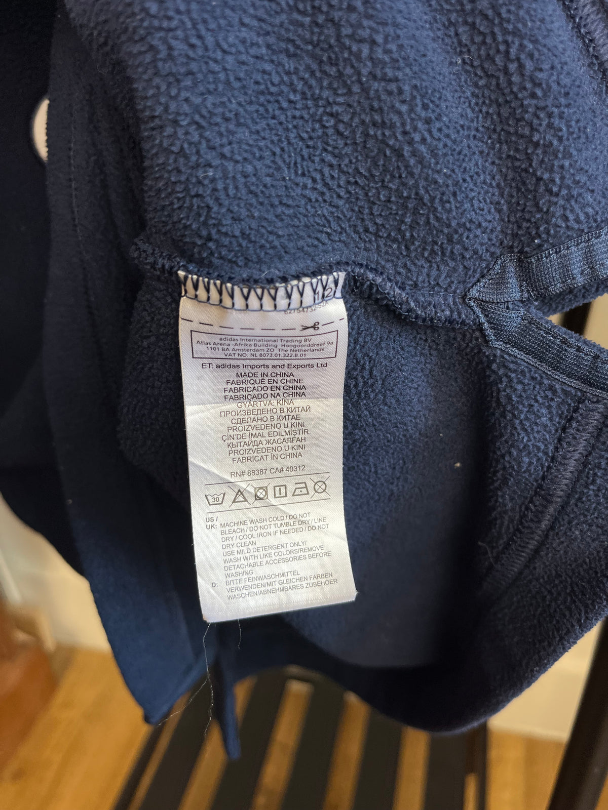 Adidas Navy Blue Fleece - Medium