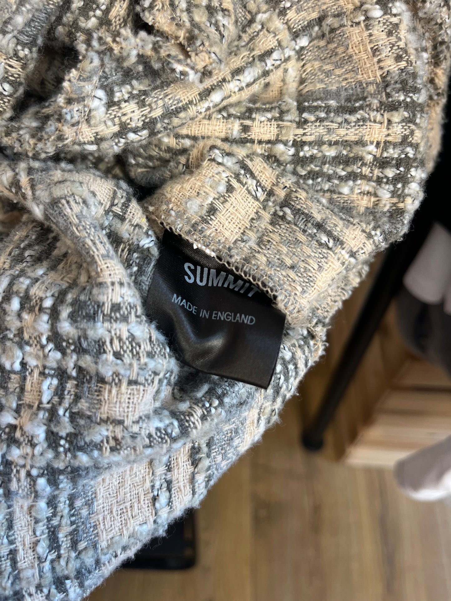 Summit Beige Checked Overshirt - Large