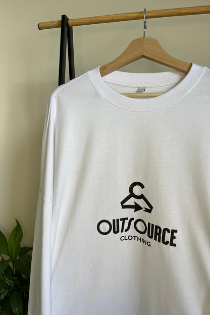 Outsource Clothing White Long Sleeve Tee