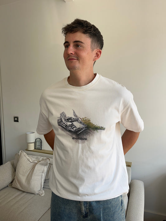 About:Blank Off White T-Shirt - Large