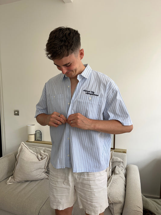 Abercrombie Blue Striped Shirt - XL