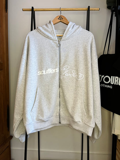 Scuffers Grey Zip Up Hoodie - Medium