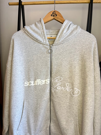 Scuffers Grey Zip Up Hoodie - Medium