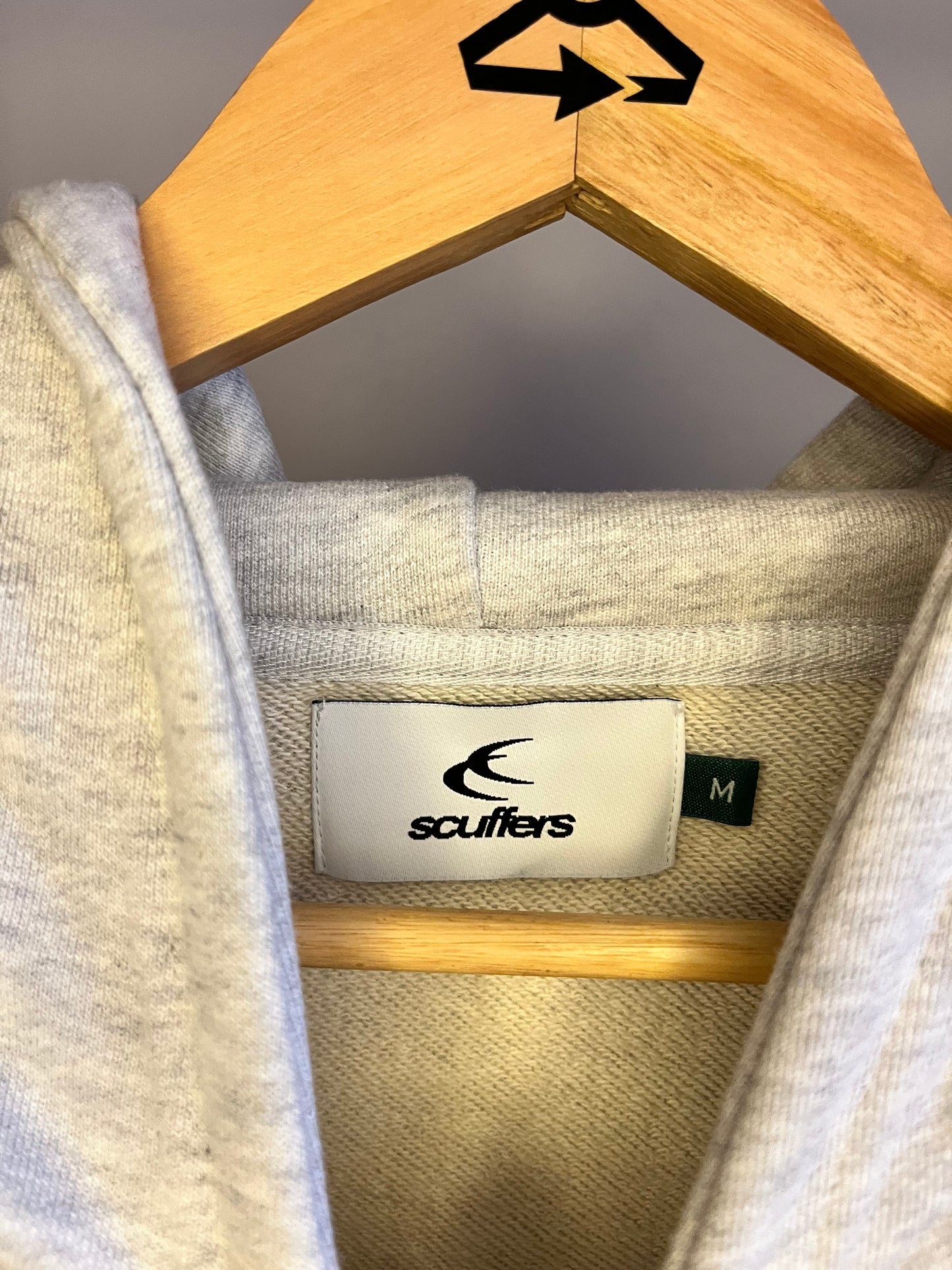 Scuffers Grey Zip Up Hoodie - Medium