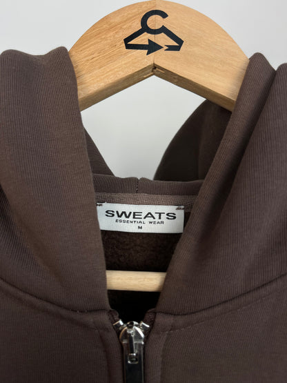 Sweats Collective Brown Zip Up Hoodie - Medium