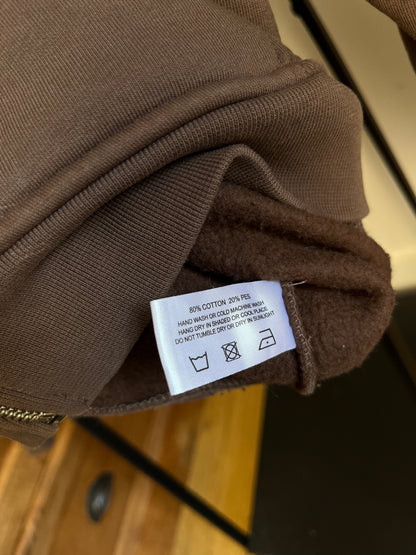 Sweats Collective Brown Zip Up Hoodie - Medium