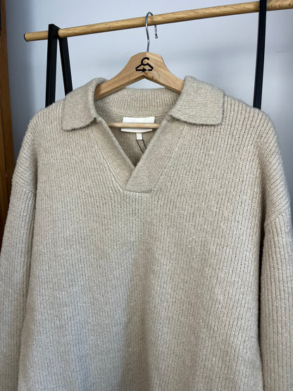 The Couture Club Beige Knit Polo - Small