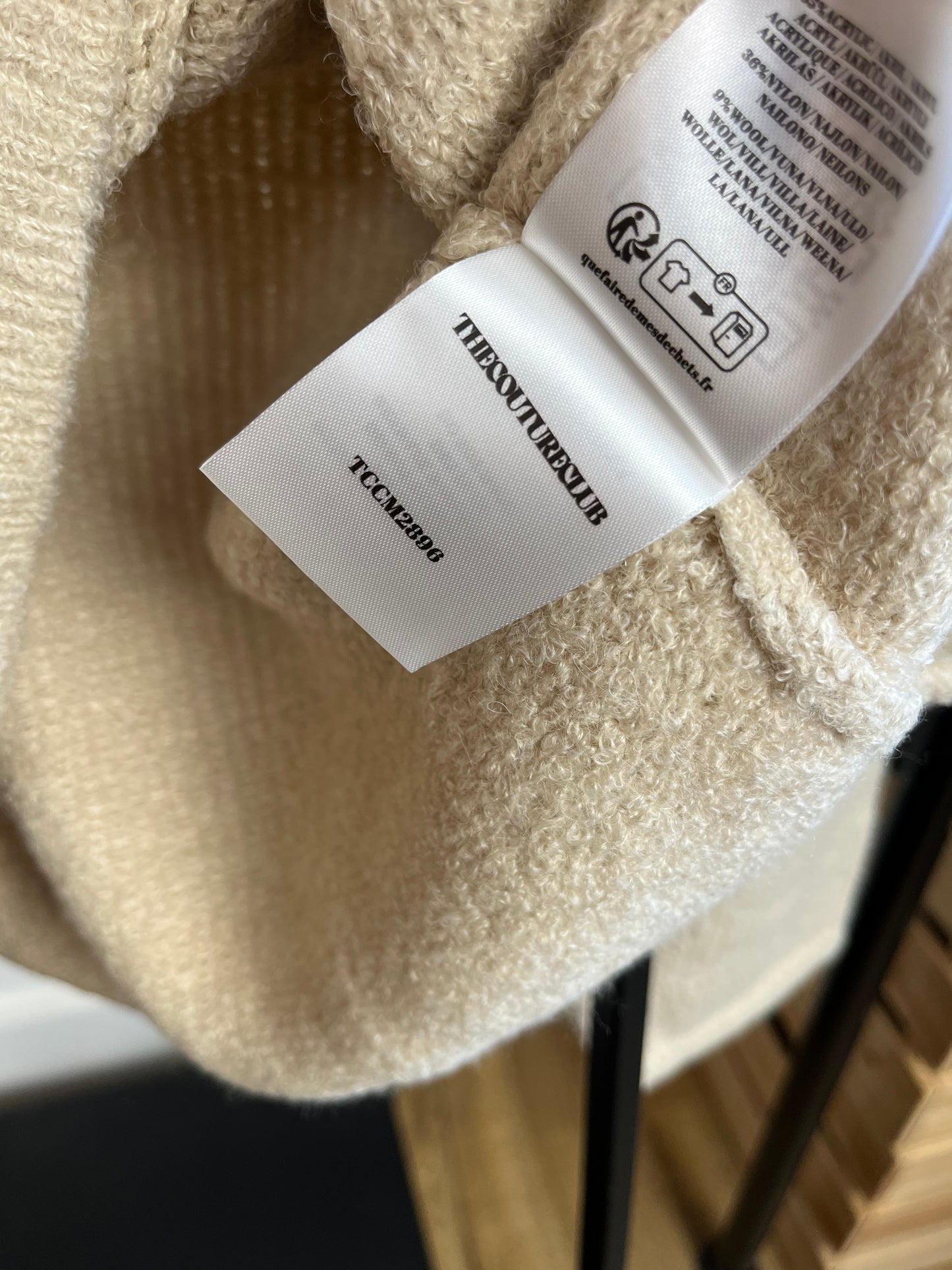The Couture Club Beige Knit Polo - Small