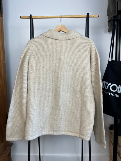 The Couture Club Beige Knit Polo - Small