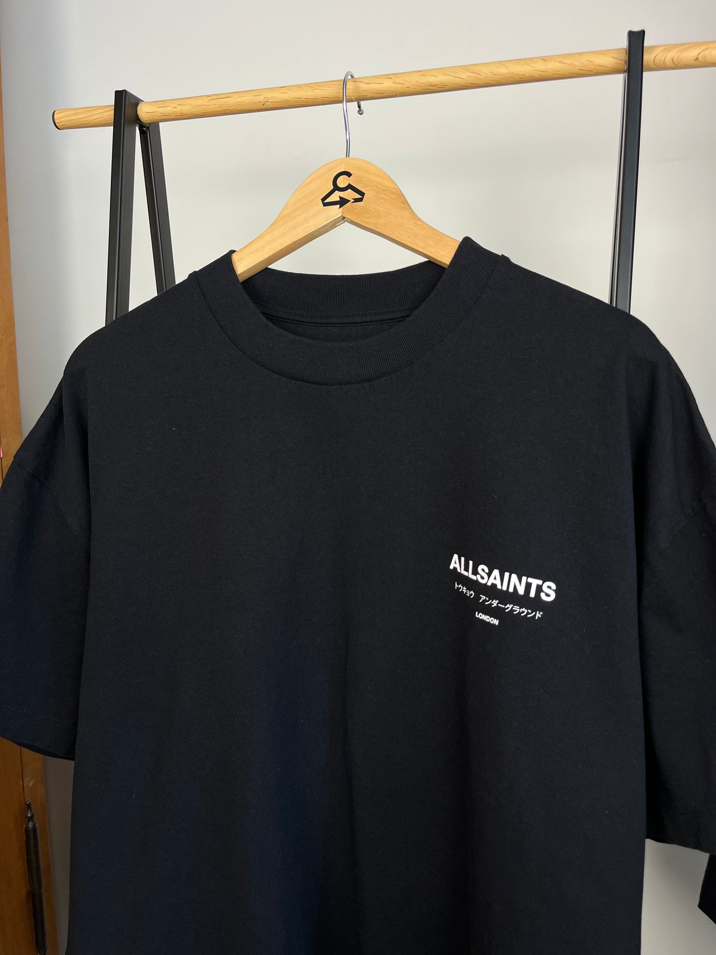All Saints Black T-Shirt - Large