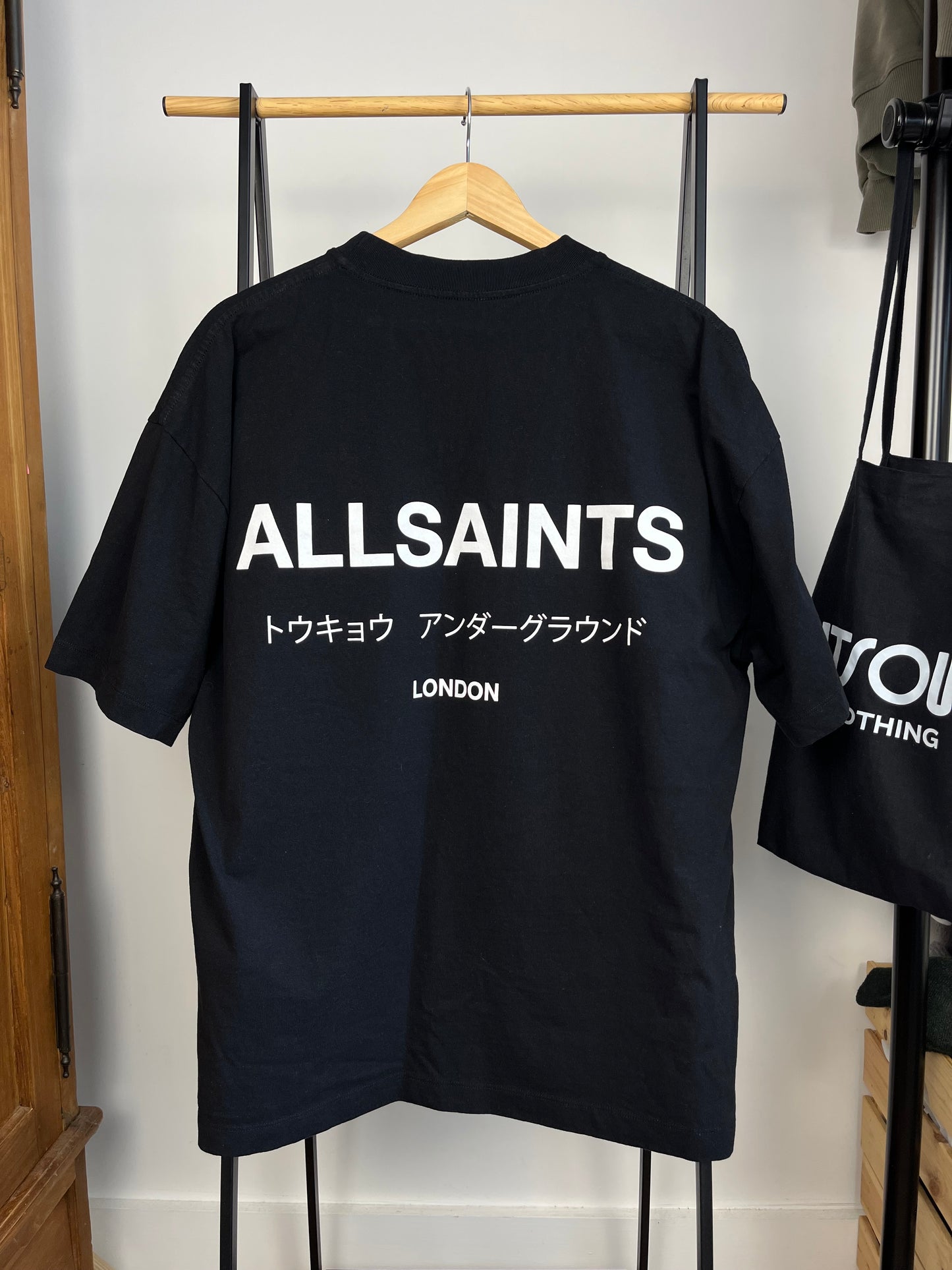 All Saints Black T-Shirt - Large