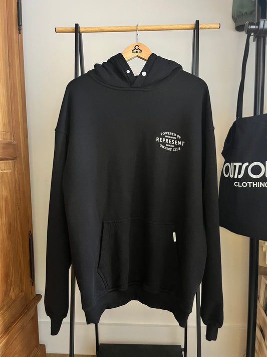 Represent Black Oversized Hoodie - Large