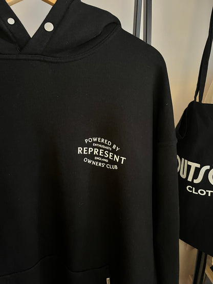 Represent Black Oversized Hoodie - Large