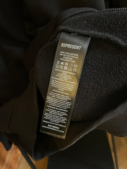 Represent Black Oversized Hoodie - Large
