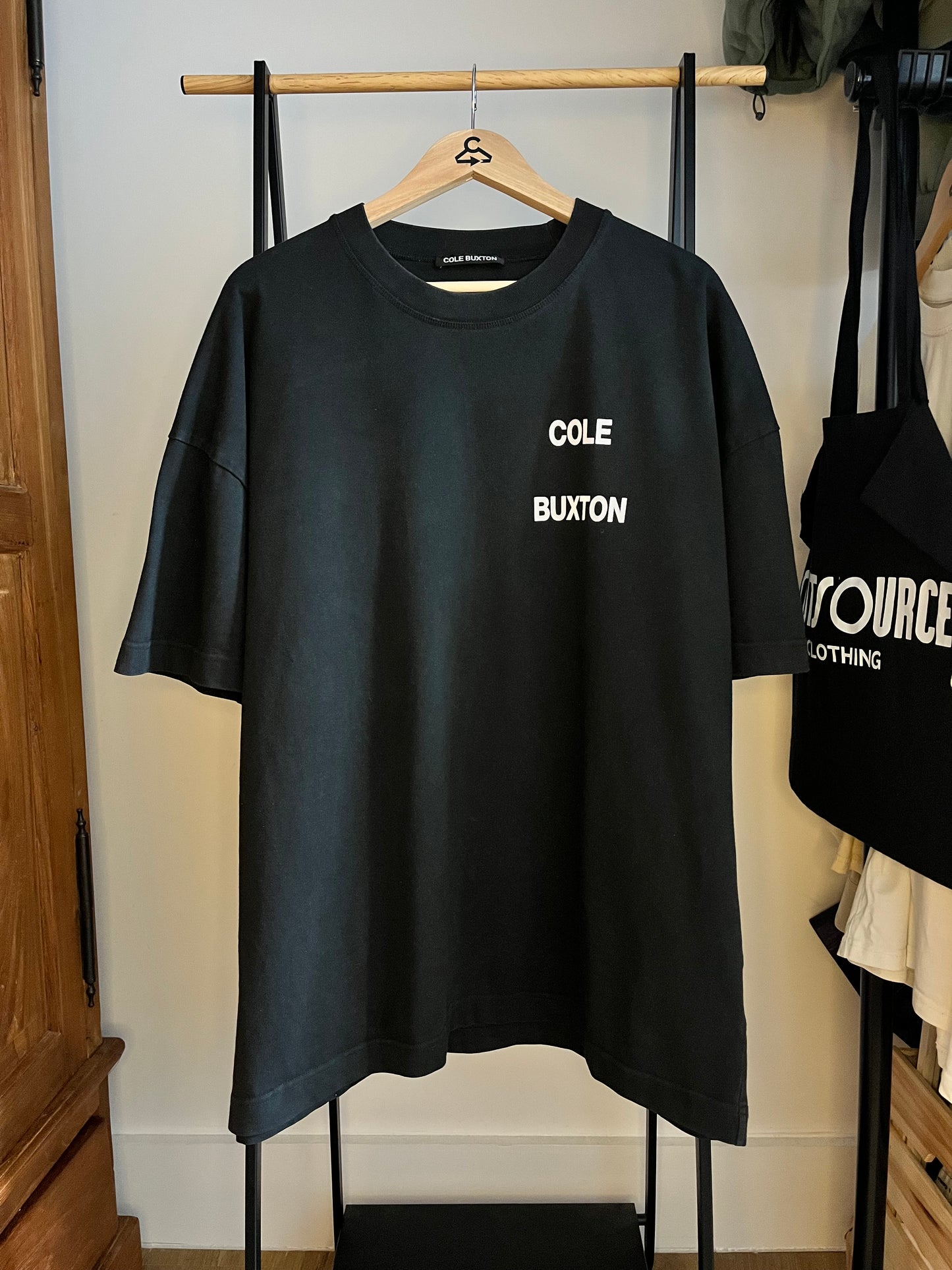 Cole Buxton Washed Black T-shirt - Large