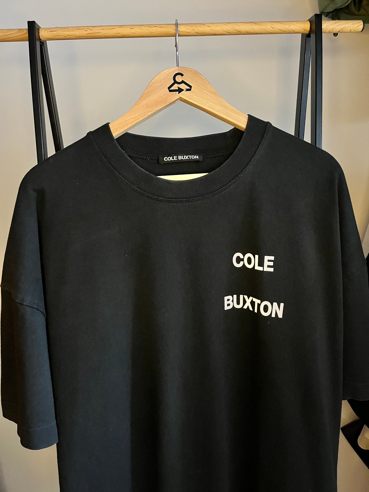 Cole Buxton Washed Black T-shirt - Large