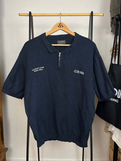 Club 1984 Navy Zip Polo - Large