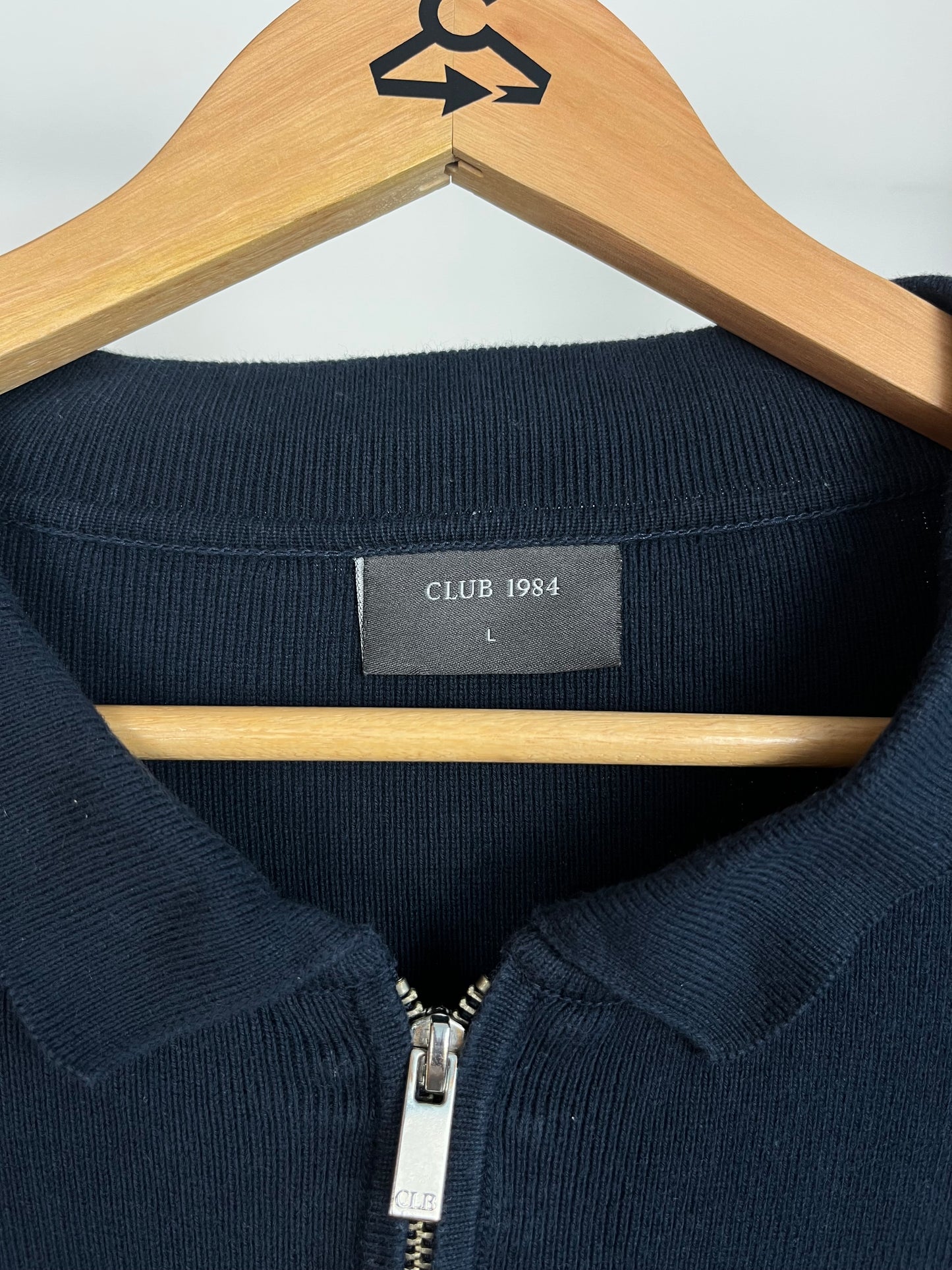 Club 1984 Navy Zip Polo - Large