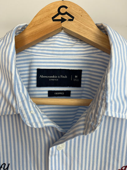 Abercrombie Light Blue Striped Shirt - Medium