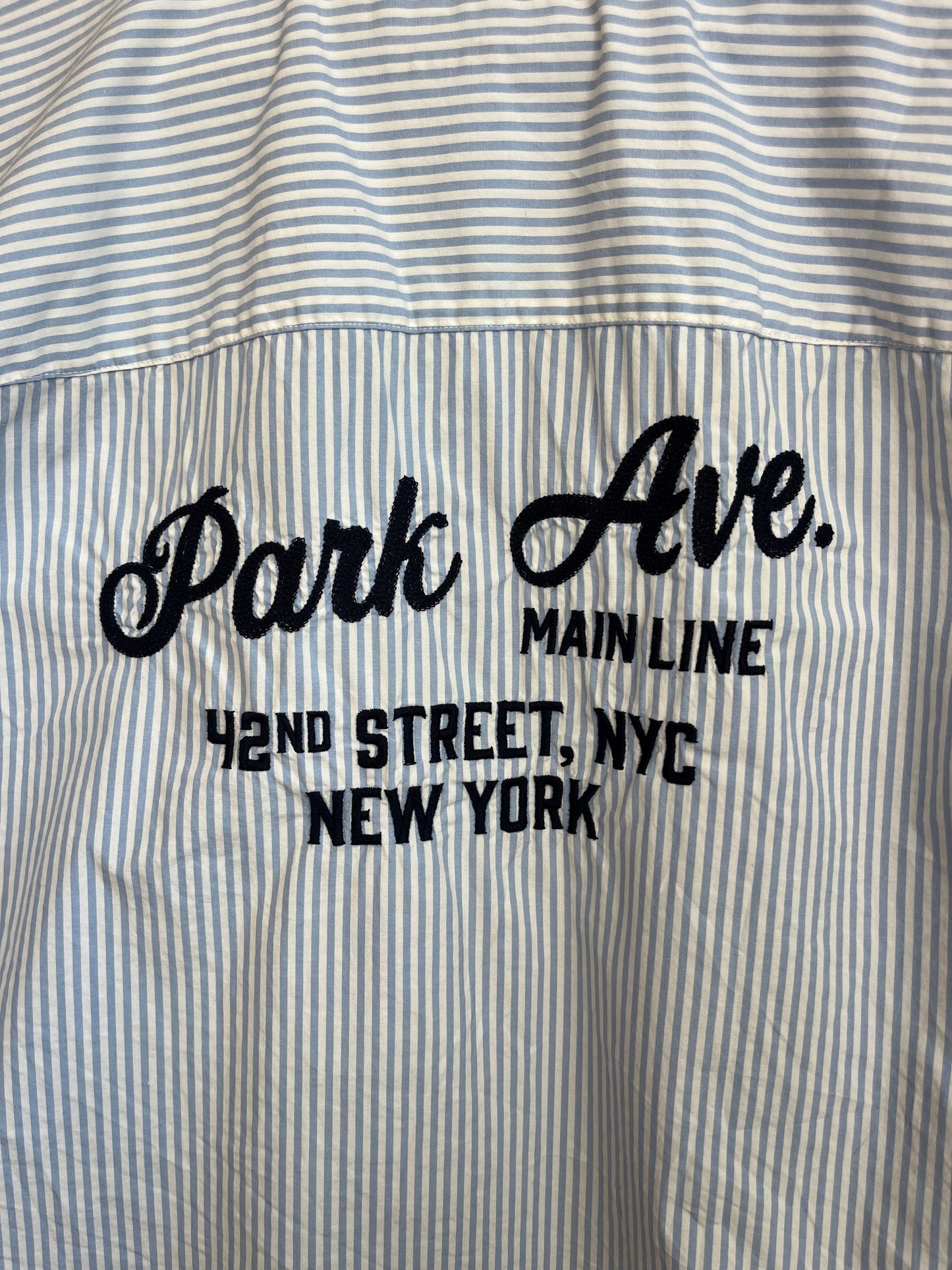 Abercrombie Light Blue Striped Shirt - Medium