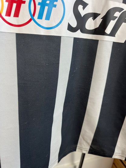 Scuffers Grey Striped Retro Football Shirt - Medium