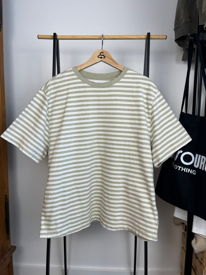 Wax London Green Striped T-Shirt- XL