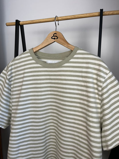 Wax London Green Striped T-Shirt- XL