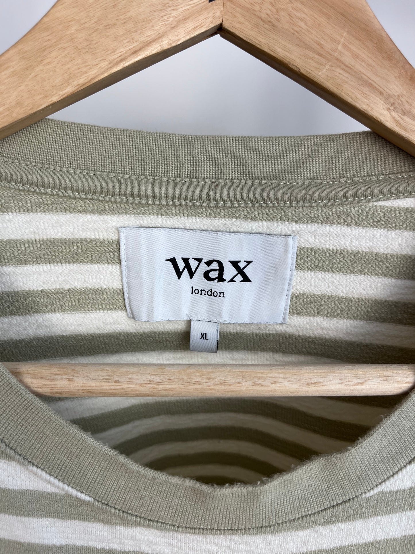Wax London Green Striped T-Shirt- XL