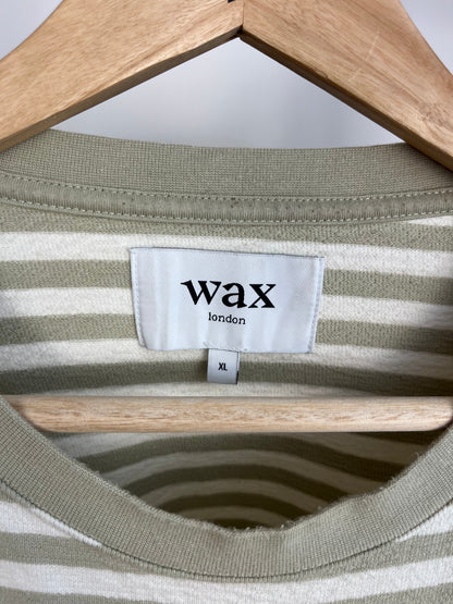 Wax London Green Striped T-Shirt- XL