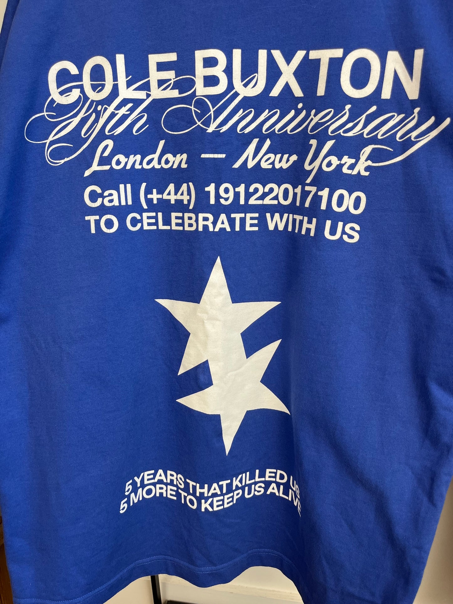 Cole Buxton Blue T-Shirt - Large