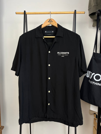All Saints Black Short Sleeve Shirt - Small