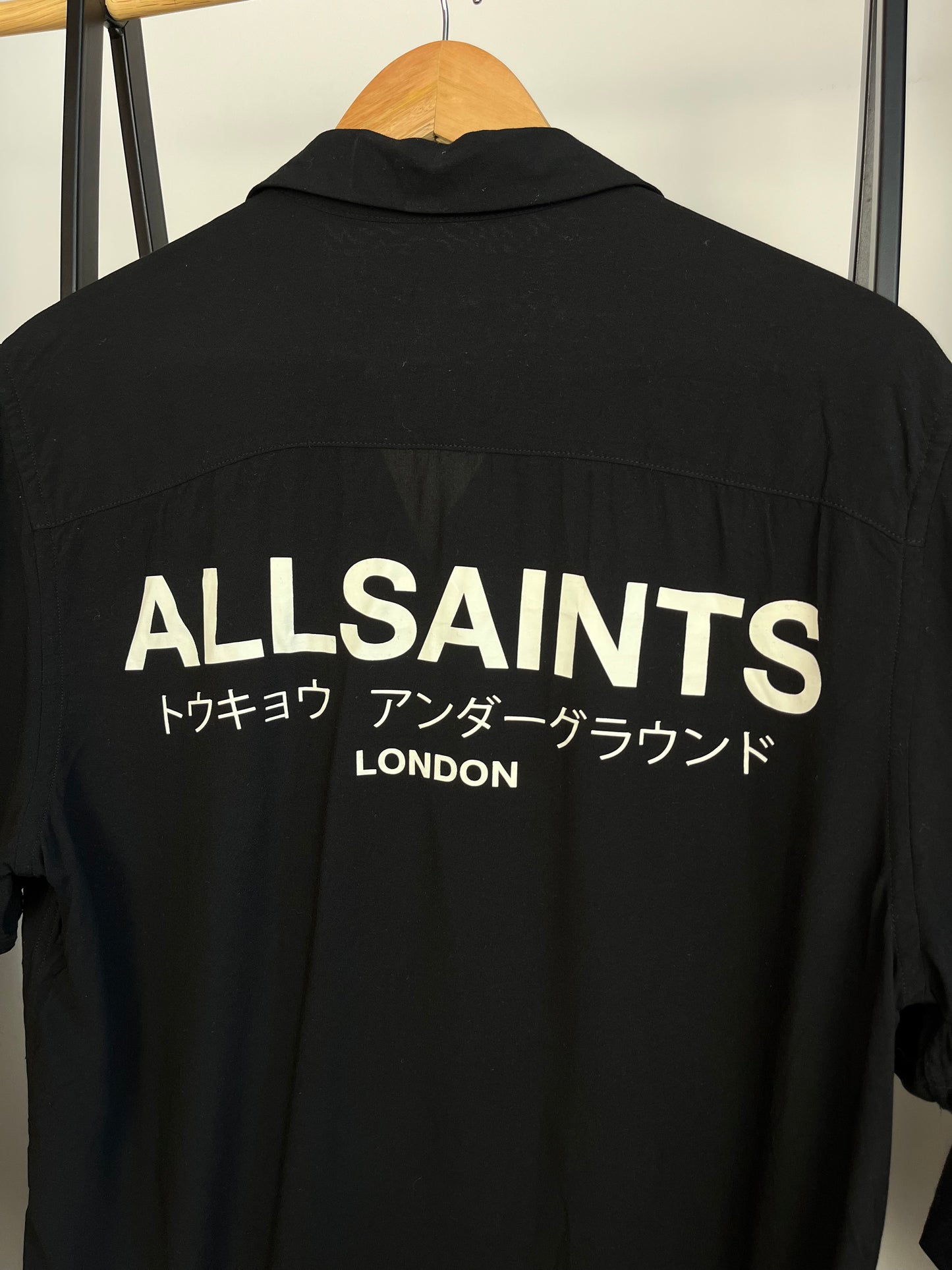 All Saints Black Short Sleeve Shirt - Small