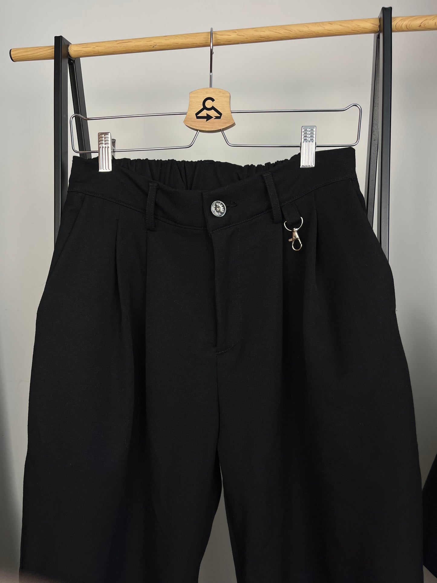Sweats Collective Black Pleated Trousers - Medium