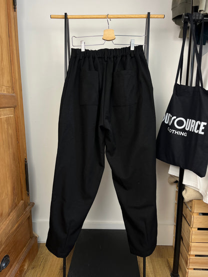 Sweats Collective Black Pleated Trousers - Medium