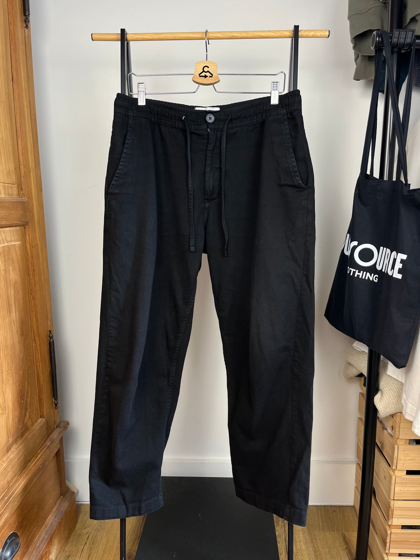 Wax London Black Trousers W34