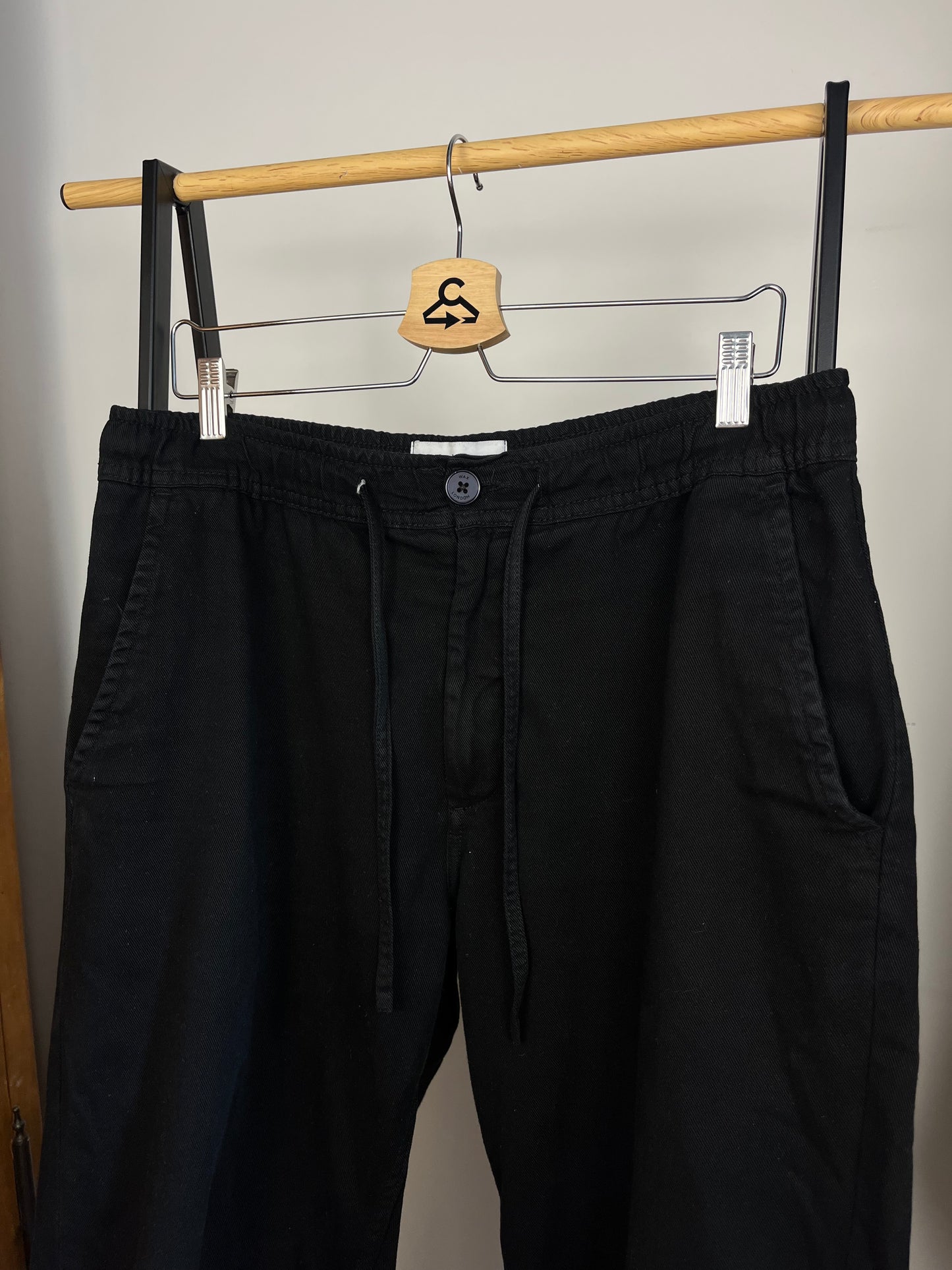 Wax London Black Trousers W34