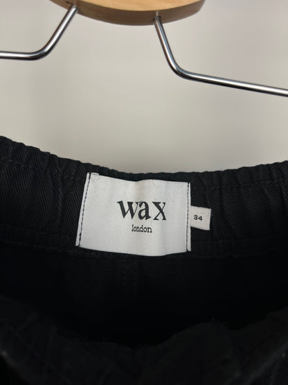 Wax London Black Trousers W34