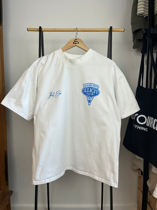 Illicit Bloc White T-Shirt - Small