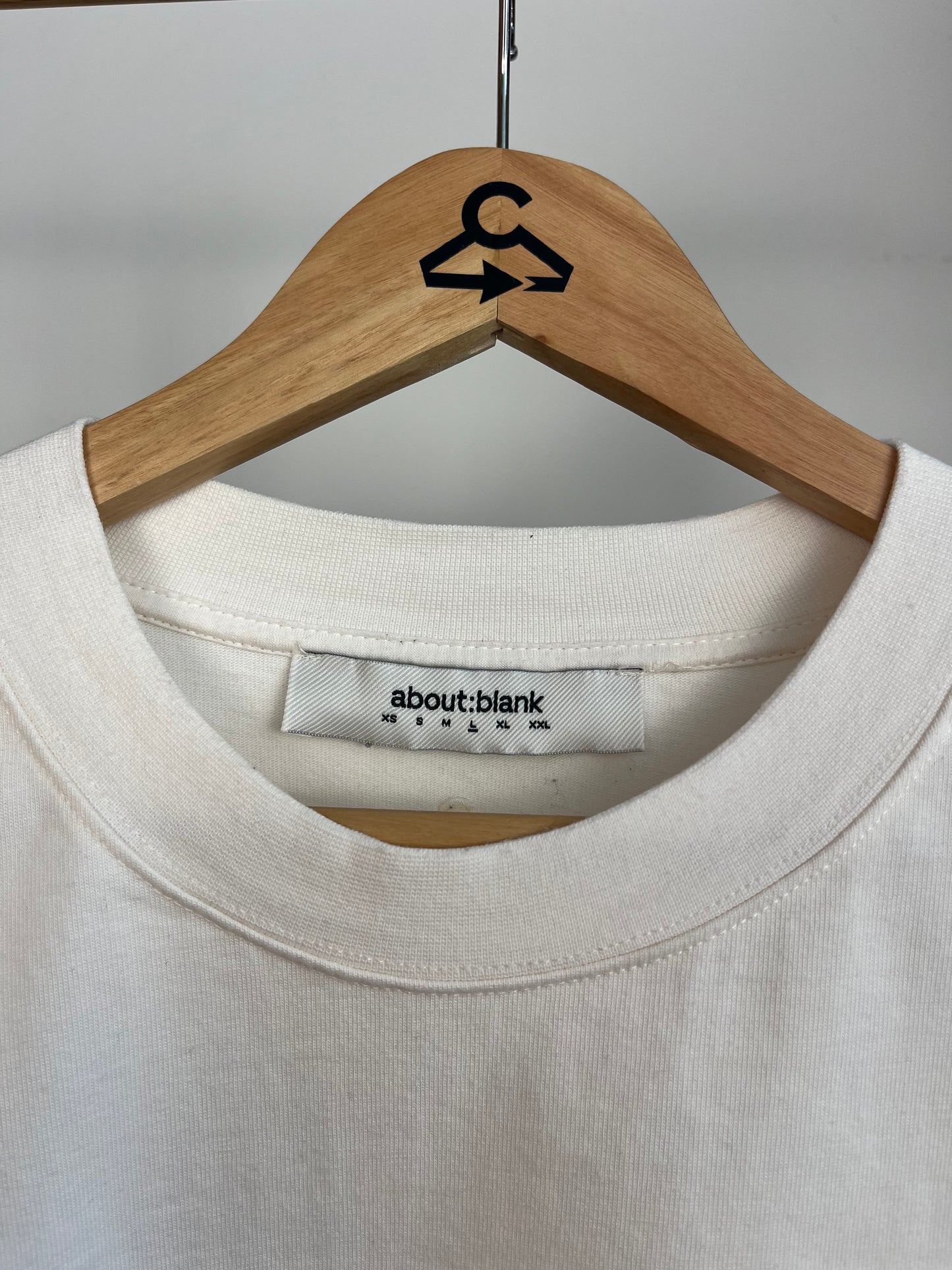 About:Blank Cream T-Shirt - Large
