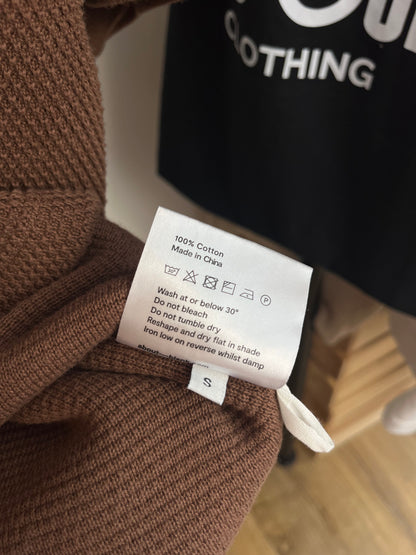 About:Blank Brown Knit Polo - Small